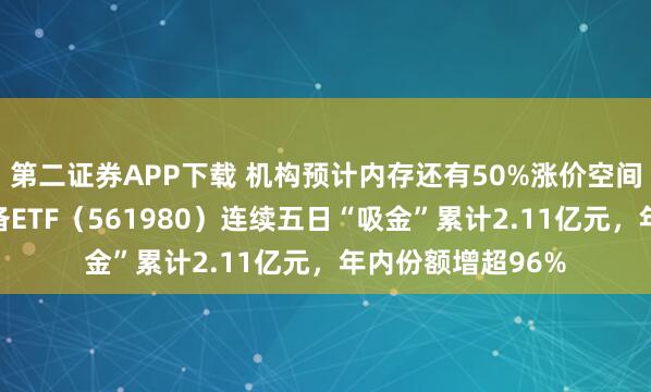 第二证券APP下载 机构预计内存还有50%涨价空间！上游半导体设备ETF（561980）连续五日“吸金”累计2.11亿元，年内份额增超96%